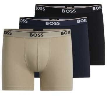 BOSS 3 stuks Power BoxerBr * Actie * Versch.kleure/Patroon,Rood,Zwart - Small,Medium,Large,X-Large,XX-Large