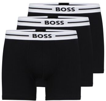 BOSS 3 stuks Solid Cotton Bold Boxer * Actie * Zwart,Blauw,Versch.kleure/Patroon - Small,Medium,Large