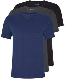 BOSS 3 stuks V-Neck Classic T-shirt * Actie * Zwart,Wit,Blauw,Versch.kleure/Patroon,Grijs - Small,Medium,Large,X-Large,XX-Large