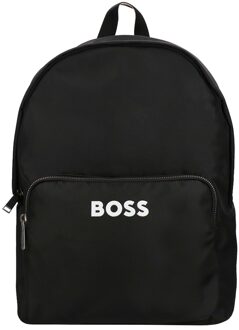 BOSS 3D Logo Rugzak - Zwart Gecoat Canvas Hugo Boss , Black , Unisex - ONE Size