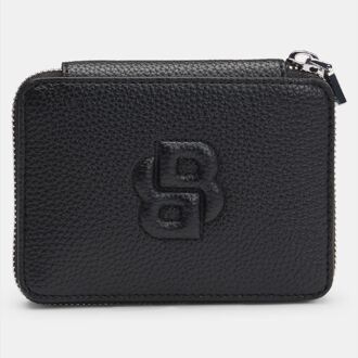 BOSS Accessories Boss Anett Ziparound Purse with Double B Monogram in Black Zwart - One Size