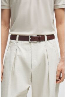 BOSS Accessories Boss Barnabie Nappa Leather Belt with Pin Buckle in Brown Bruin - 32 inch