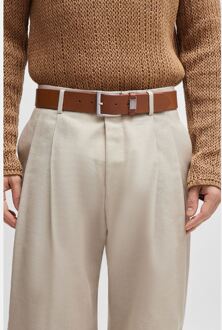 BOSS Accessories Boss Connio Italian Leather Belt in Brown Bruin - 44 inch