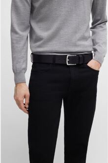 BOSS Accessories Boss Jor-V Logo Engraved Buckle Belt in Black Zwart - 42 inch