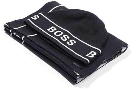 BOSS Accessories Boss Ulfino Scarf Set in Black Zwart
