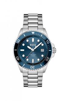 BOSS Ace Heren RVS Horloge met Bracelet Blauw