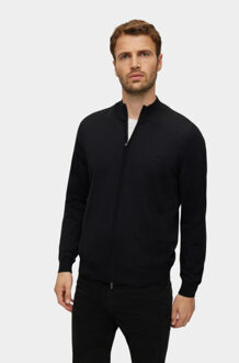 BOSS Balonso Vest Wol Navy Donkerblauw