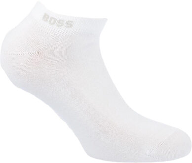 BOSS Bamboe enkelsokken heren (Set van 2) (Wit) - maat 6-12 (UK Shoe)
