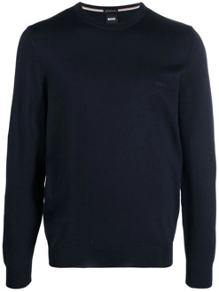 BOSS Blauwe Crewneck Sweater Hugo Boss , Blue , Heren - M