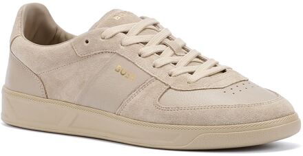 BOSS Brandon Suède/Leder Heren Beige Sportschoenen