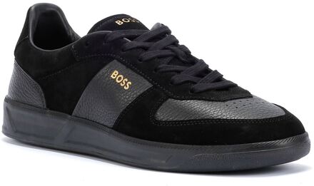 BOSS Brandon zwart suède/leren herentrainers - EU 42 / UK 8