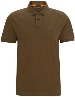 BOSS Bruine Polo Passenger Korte Mouw Shirt Boss , Brown , Heren - 2Xl,L,S,3Xl