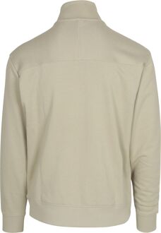 BOSS Courduroy Half Zip Trui Ecru Off-White - M