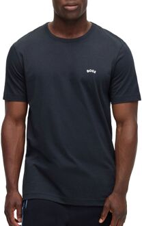 BOSS Curved Logo T-shirt Heren donker blauw - XL