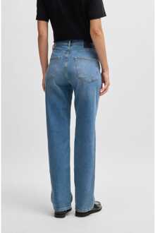 BOSS Dames Boss Ada High-Waisted Jeans in Blauw