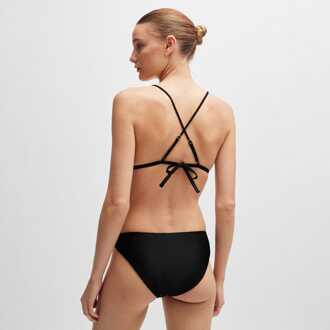 BOSS Dames Boss Double B Monogram Triangle Bikinitop in Zwart - L