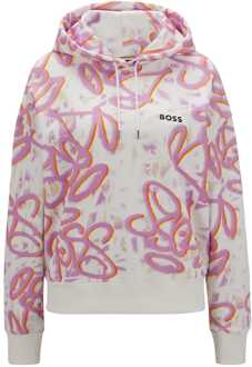 BOSS Dames Boss Ecaisy Sweatshirt in Multi kleur Veelkleurig