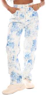 BOSS Dames Boss Straight-Fit Cropped Jeans in Multi kleur Veelkleurig