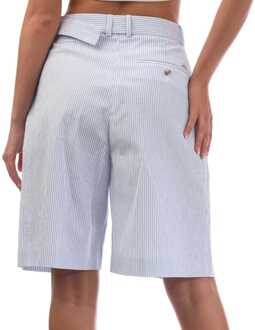 BOSS Dames BOSS Tannah1 Korte Broek in Strepen - maat Blauw en wit