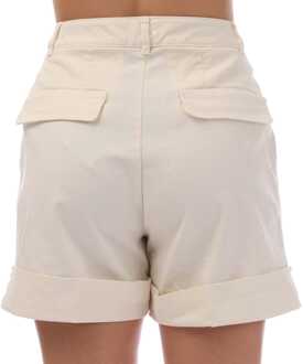 BOSS Dames Boss Tasandria-D Korte Broek in Wit - maat