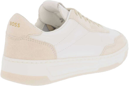BOSS Dames/Dames Baltimore Leren Tennistrainers (Wit)