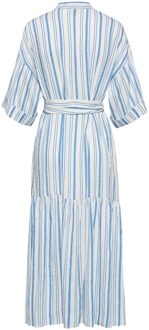 BOSS Dames/Dames Dalinena Jurk (Blauw/Wit) - maat