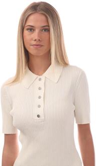 BOSS Dames/Dames Familte Polo Neck Sweater Top (Wit)
