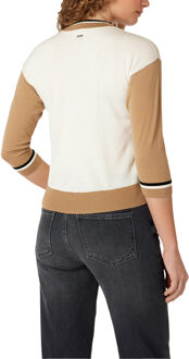 BOSS Dames/Dames Faragona Trui (Wit/bruin)