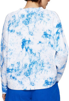 BOSS Dames/Dames Sweater Top (Wit/blauw) - maat