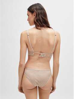 BOSS Damesbeha Boss Monogram Kanten Triangle in Beige