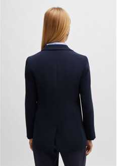 BOSS Damesblazer Boss Jocalua8 Relaxed-Fit in Blauw