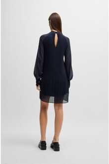 BOSS Damesjurk Boss Dolumi Hoge Hals in Donkerblauw - EU 38 / UK 10