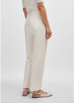 BOSS Damespantalon Boss Takareni Regular-Fit in Wit