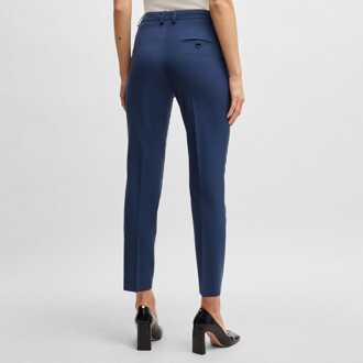 BOSS Damespantalon Boss Tamata4 Regular-Fit in Blauw
