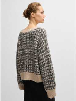 BOSS Damestrui Boss Fernade jacquard in beige