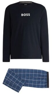 BOSS Easy Long Night Set Blauw - Medium,Large,X-Large