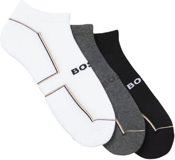 BOSS Enkelsokken heren (pak van 3) (Wit/Grijs/Zwart) - EU 43 - 45