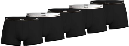 BOSS Essential Trunk Boxershorts Heren (5-pack) zwart - wit - L