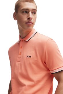 Boss Green Boss Paddy Poloshirt Open Rood Oranje - XL