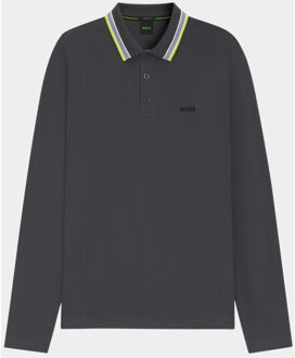 Boss Green Polo lange mouw plisy 10266738 01 50536609/029 Grijs - XXL