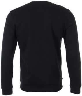 BOSS Green Salbo Heren Gebogen Logo Sweatshirt Zwart