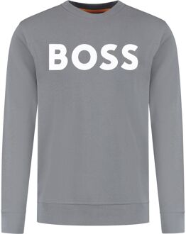 BOSS Grijze Sweatshirt met Lange Mouwen en Ronde Hals Boss , Gray , Heren - 2Xl,Xl,L,M,S