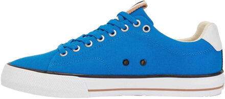 BOSS Heren Aiden Leren Tennistrainers (Blauw) - EU 39/ UK 6