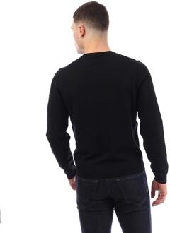 BOSS Heren Bagritte-E Extra-Fijn Merino Wol Sweatshirt (Zwart) - maat