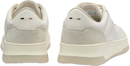 BOSS Heren Baltimore Leren Lage Sportschoenen (Wit) - EU 42 / UK 8