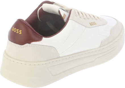 BOSS Heren Baltimore Leren Tennistrainers (Natuurlijk) Naturel - EU 39/ UK 6