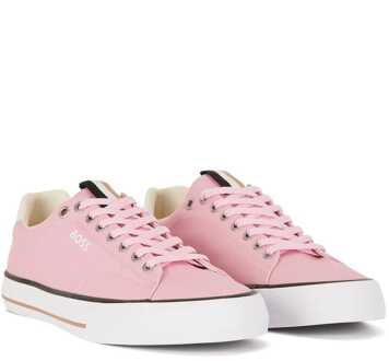 BOSS Heren Boss Aiden Tennistrainers in Roze - maat EU 40.5 / UK 7