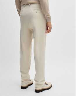 BOSS Heren Boss C-Kai-DPL Relaxed-Fit Broek in Wit