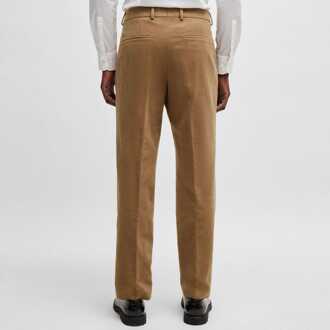 BOSS Heren Boss C-Peter Relaxed-Fit Broek in Beige