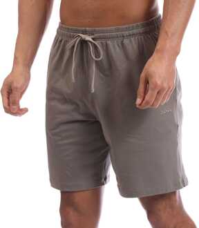 BOSS Heren Boss Geborduurde Logo Short in Stretch Katoen in Bruin - M